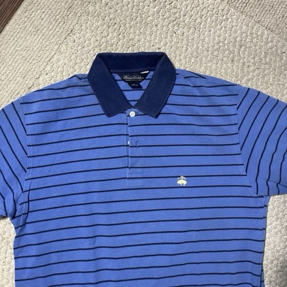 Brooks Brothers Performance Polo Shirt Striped Multicolor Slim Fit Size Medium - Picture 2 of 12